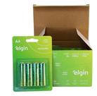 40 Pilhas Pequena Alcalina Aa Elgin Lr6 1,5v (caixa de10 Blisters C/4 unidades)