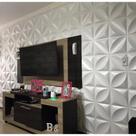 40 Placas 3D Pvc Revestimento De Parede Decorativa Pétalas 25Cm