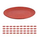 40 Prato Refeição Redondo Resistente 24cm Vermelho 40 Prato Refeição Redondo Resistente 24cm Vermelho