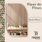 40 Ripas de Madeira Pinus 4x1x70cm Kit para Artesanato, Decoração e Painel Ripado Repac Madeiras
