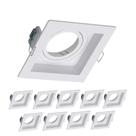 40 Spot Embutido Quadrado Recuado MR11 GU10 Save Energy