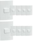 40 un conjunto interruptor simples lunare 10a 250v schneider