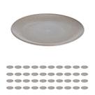 40 UN Prato Lanche Sobremesa Redondo Resistente 20cm Cinza
