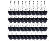 40 Vasos De Plantas Preto Vaso De Pendurar Enfeite Jardim