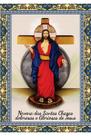 4000 Santinho Novena Santas Chagas de Jesus (oração no verso) - 7x10 cm