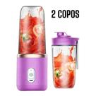 400ML 6 Lâminas Espremedor Elétrico Mini Liquidificador Portátil De Suco De Alimentos Misturador Leite Modelo:2 COPOS LI