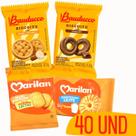 40un Biscoitos Amanteigados Em Sachê Marilan Bauducco 11g