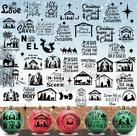 45 PCS de Calcomanías de Vinilo para Pesebre Navideño Easma, Hojas de 28x28 cm