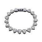 45cm novo hip hop tênis corrente pulseira colar brilhante coração strass cz moda rock festa jóias