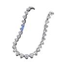 45cm novo hip hop tênis corrente pulseira colar brilhante coração strass cz moda rock festa jóias