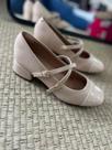 4719 Scarpin Boneca Duplo Bege Verniz