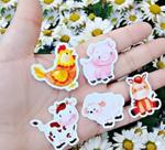 48 Apliques Fazendinha para forminhas, toppers, latinhas, tubetes 48 Apliques Fazendinha para forminhas, toppers, latinhas, tubetes