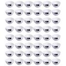 48 Cremeiras 250ml Brancas Cumbucas Tigelas Plásticas Coza Pote Petiscos