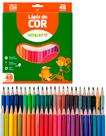 48 Lapis de Cor Leo & Leo Premium Sextavado Ponta Resistente