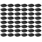 48 Pratos Petisqueiras Sobremesa Quadrados 17cm Preto Doces Frutas Coza