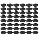 48 Pratos Petisqueiras Sobremesa Quadrados 17cm Preto Doces Frutas Coza