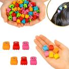 48 Presilhas Mini Piranhas Infantil Coloridas Cabelo Criança