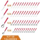 48 Talher Inox Colher Chá Garfo Faca Colher Luna Vermelho 48 Talher Inox Colher Chá Garfo Faca Colher Luna Vermelho