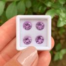 4ø Ametista Brilhante ø7mm 4,74ct 4ø Ametista Brilhante ø7mm 4,74ct