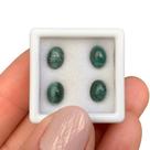 4ø Turmalina Azulada Olho-de-Gato Oval Cabochão 4,74ct