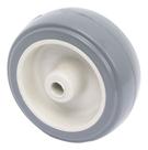 (4pçs) Roda 3pol. 312 Bp Pvc Cinza Anti Risco 60kg Eixo 5/16