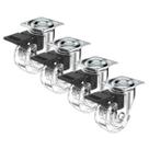 (4pçs) Roda C/ Rolamento 50mm C/ Freio Gel 50kg Por Rodízio
