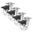 (4pçs) Roda C/ Rolamento 75mm C/ Freio Gel 50kg Por Rodízio