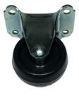 (4pçs) Rodizio Fixo Roda 41mm Pp Preta Placa 4 Furos