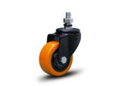 (4pçs) RODIZIO GIRAT ESPIGA RODA 75MM BP LARANJA ROLAMENTO