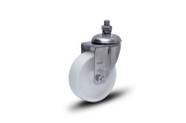 (4pçs) rodizio inox 304 giratorio c/ espiga roda 75mm nylon
