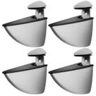 (4pçs) Suporte Tucano Grande Metal Cinza Fosco P/ Prateleira
