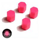 4tampas Fluorescentes rosa Bico Pneu Carro Moto Bike