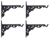 4u Mão Francesa/cantoneira Ferro Fundido 24x19cm + Fixadores