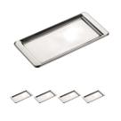 4un Bandeja inox café retangular 30x15cm Hotel Cafeteria 4un Bandeja inox café retangular 30x15cm Hotel Cafeteria
