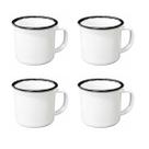 4un caneca esmaltada fazenda branca rústico 300ml