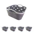 4un Cesto Organizador Caixa objetos Multiuso quadrado 16cm 4un Cesto Organizador Caixa objetos Multiuso quadrado 16cm