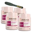 4un Creme Massagem Drenagem Linfática 1KG Hidramais+Espatula