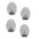 4un Gancho parede inox chaves sala banheiro cozinha oval 4un Gancho parede inox chaves sala banheiro cozinha oval