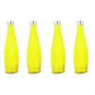 4un GARRAFA DE VIDRO C/ TAMPA INOX ACQUA ÁGUA SUCO AMARELO 4un GARRAFA DE VIDRO C/ TAMPA INOX ACQUA ÁGUA SUCO AMARELO