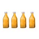 4un GARRAFA DE VIDRO TAMPA INOX SCOTCH ÁGUA SUCO LARANJA