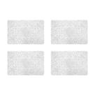 4un jogo americano pvc crochet retangular lugar mesa branco