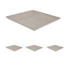 4un Petisqueira prato quadrado 24x24cm fundo cinza 4un Petisqueira prato quadrado 24x24cm fundo cinza