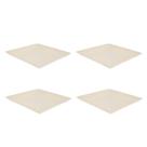 4un Petisqueira prato quadrado 24x24cm fundo Marfim