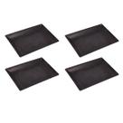 4un Petisqueira travessa Retangular 24cm Preto