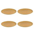 4UN Prato Lanche Sobremesa Redondo Resistente 20cm Marrom Cl
