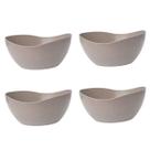 4un Tigela saladeira bowl oval 1,9lt servir cinza petra
