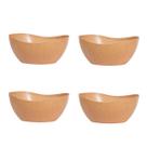 4un Tigela saladeira bowl oval 1,9lt servir marrom claro 4un Tigela saladeira bowl oval 1,9lt servir marrom claro