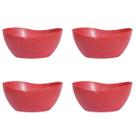 4un Tigela saladeira bowl oval servir 1,9lt vermelho 4un Tigela saladeira bowl oval servir 1,9lt vermelho