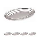 4un Travessa Rasa Oval Inox 26cm Petiscos Bar Restaurante 4un Travessa Rasa Oval Inox 26cm Petiscos Bar Restaurante