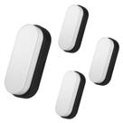 4Und Luminária Preta Arandela Branco Frio 6500K 12W Bivolt